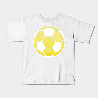 Soccer Ball Yellow Kids T-Shirt